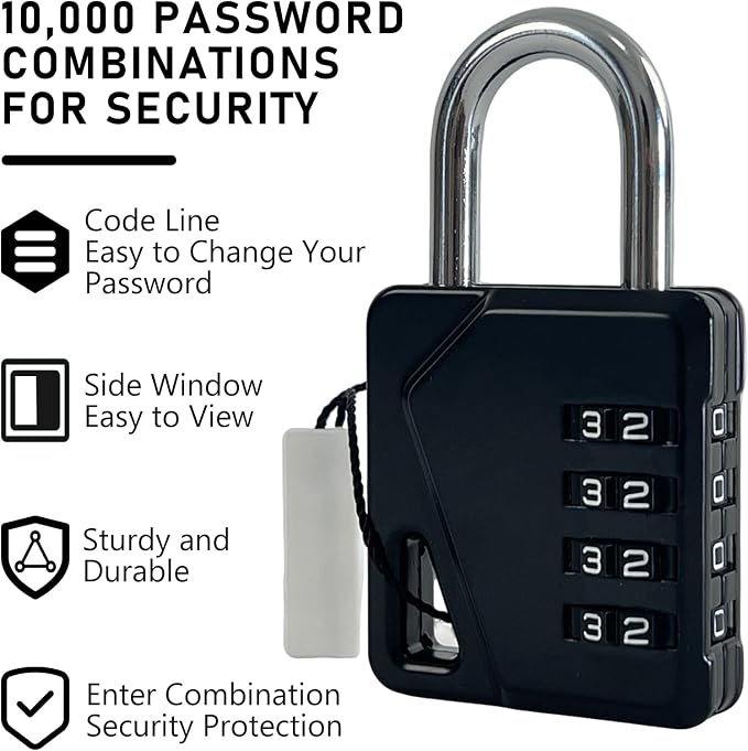LAFENLIN 4 Pack Combination Locks, Locker Locks - Image 2
