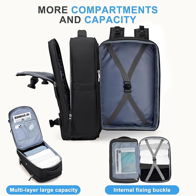 coowoz Large Travel Backpack For Women Men, Carry On Backpack, Hiking Backpack - Image 4