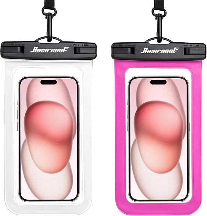 Hiearcool Universal Waterproof Phone Pouch, IPX8 Cell Phone Waterproof Case Up by Hiearcool