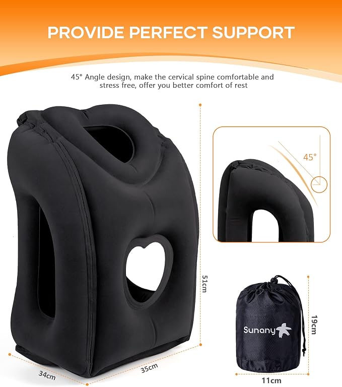 Sunany Travel Pillow, Upgraded Plane Pillow - Image 5