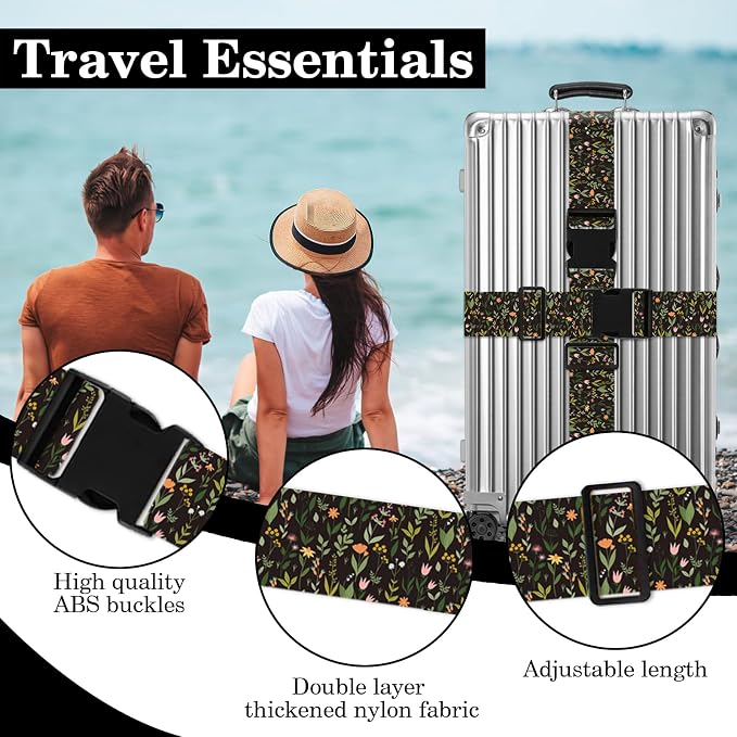 Wildflower Luggage Straps for Suitcases TSA Approved, Luggage Identifiers for - Image 3