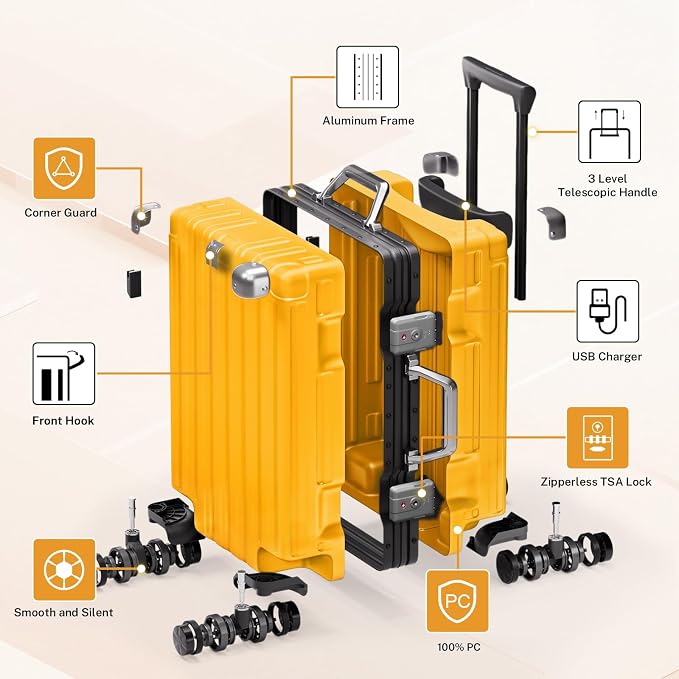 Krute Large Luggage 28 inch Zipperles Suitcase - Image 4