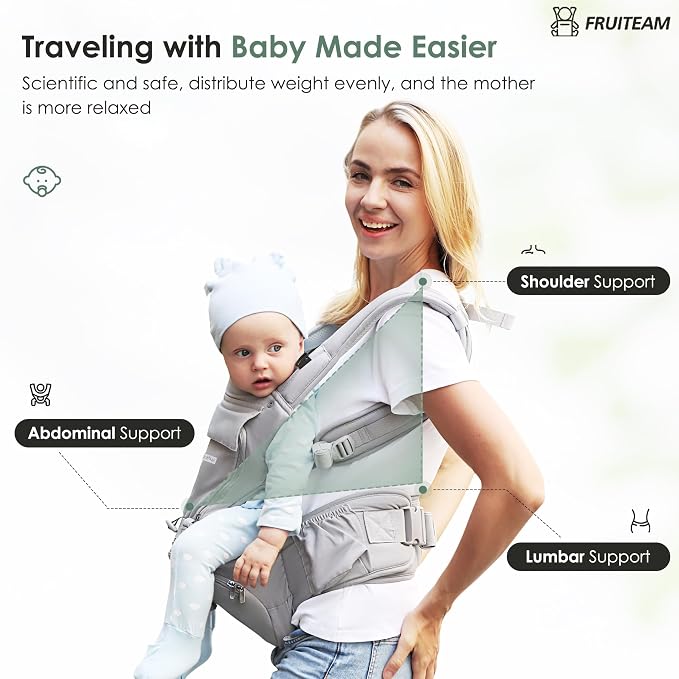 FRUITEAM Baby Carrier Newborn to Toddler- Safety - Image 4