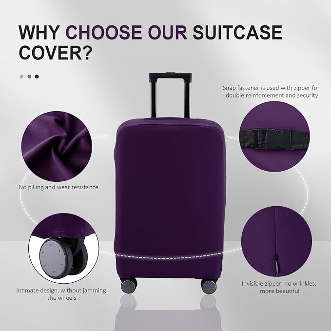 Travel Luggage Cover Protector Scratch-Resistant Fit 19-33 Inch Suitcase - Image 7