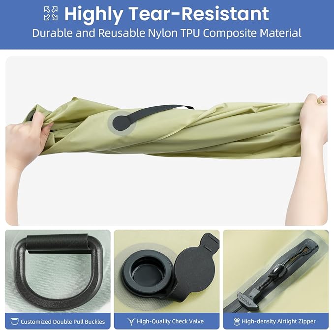 BAGAIL TPU Vacuum Bag for Travel, Reusable Compression Bag - Image 7