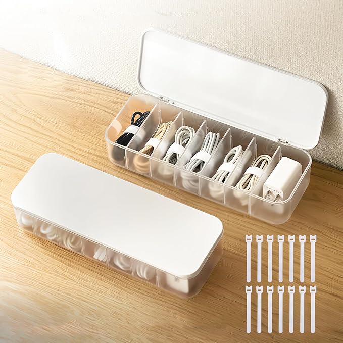 2 Pcs Cable Organizer Storage Box by PAVSTINE
