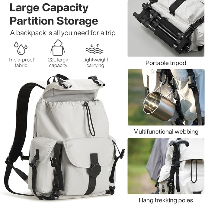 mixi Travel Backpack for Women Men, 18 Inch Carry On Laptop Backpack Flight - Image 2