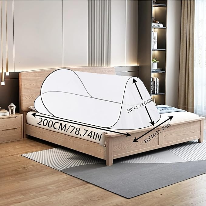 CMINGJ Large Pop Up Mosquito Tent, Portable Foldable Mosquito Net - Image 3