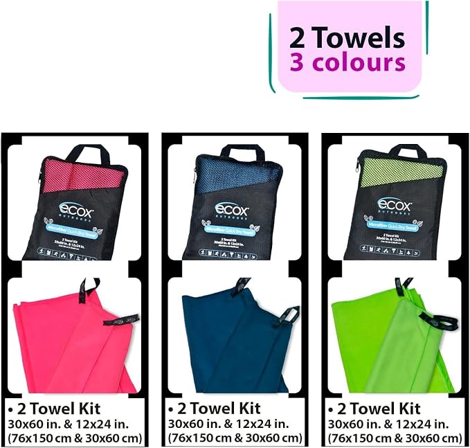 Outdoors Microfiber Towel Fast Drying Soft Feel Fast Action Drying - Image 9