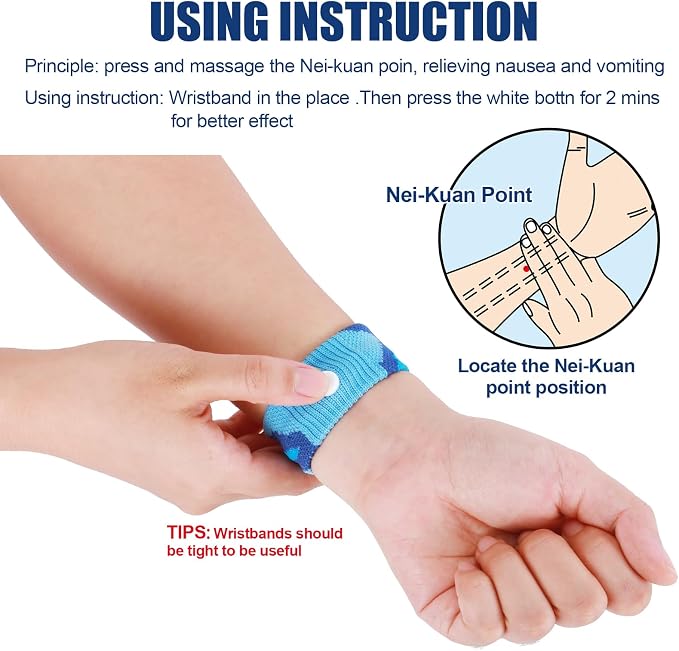 LYJEE Motion Sickness Bands for Kids, Travel Sickness Relief Wristbands - Image 4