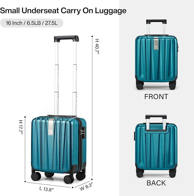 Hanke 16 Inch Underseat Carry on Suitcases - Image 3