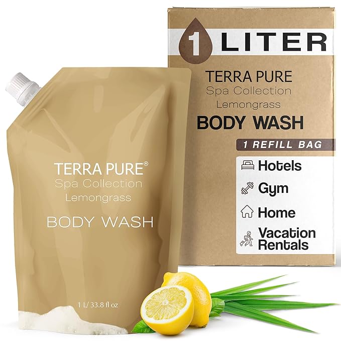 Terra Pure Spa Collection 1 Liter Body Wash Refill Bag by 1-Shoppe