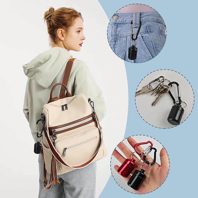 4-Pack Portable Earplug Keychain Case Waterproof Aluminum Travel Container - Image 5