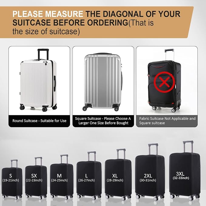 Travel Luggage Cover Suitcase Protector Scratch-Resistant Fit 19-31 Inch - Image 5