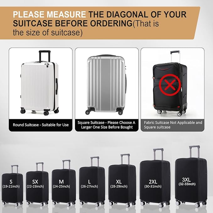 Travel Luggage Cover Suitcase Protector Scratch-Resistant Fit 19-31 Inch - Image 5
