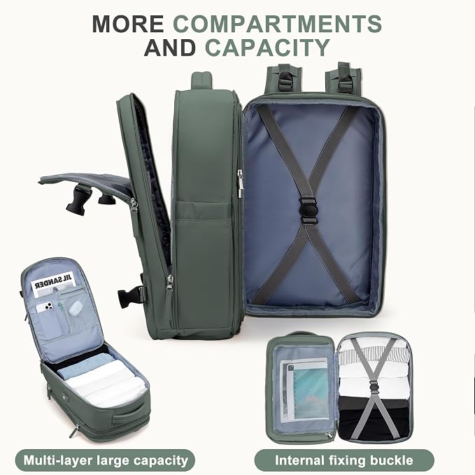 coowoz Large Travel Backpack For Women Men, Carry On Backpack, Hiking Backpack - Image 4