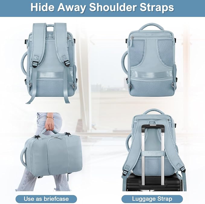 Travel laptop Backpack for Women, Personal Item Size Flight Approved, 16 Inch - Image 5
