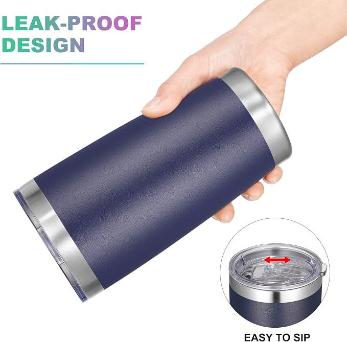 VEGOND 20oz Tumbler with Lid and Straw Stainless Steel Tumbler Cup Bulk Vacuum - Image 2