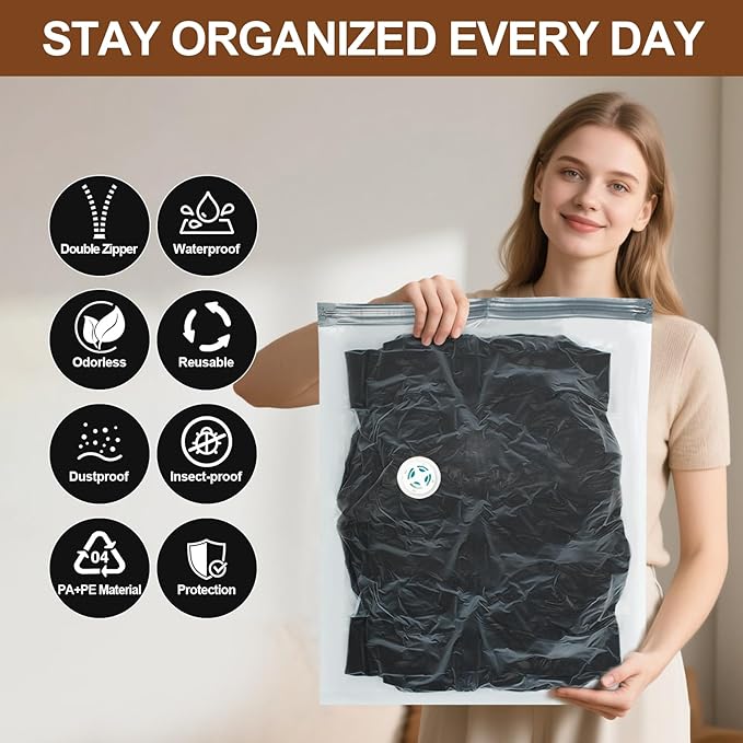 24 Pack Vacuum Storage Bags, Space Saver Bags - Image 5