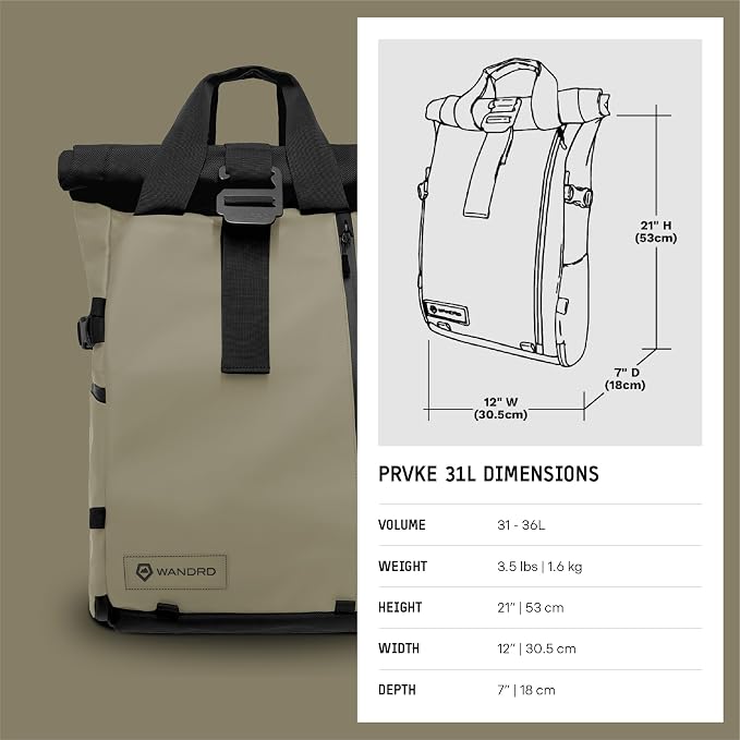 WANDRD PRVKE 31L, V3 Backpack: Weather-Resistant Travel & Camera Backpack - Image 10