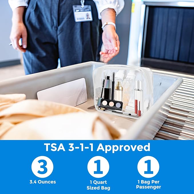 AURUZA 2 Pack Travel Toiletry Bag, TSA Approved Cosmetic Bag - Image 3