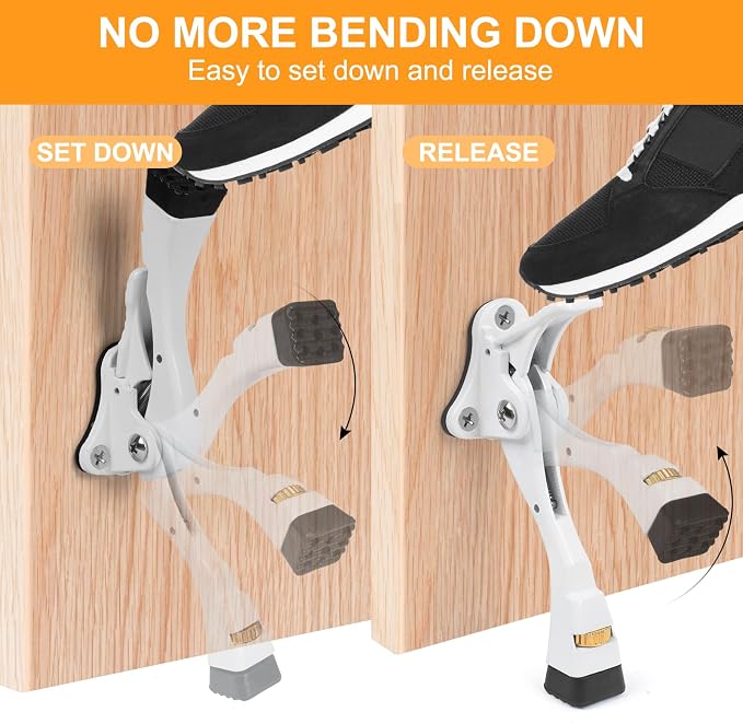 Kick Down Door Stoppers for Bottom of Door, Heavy Duty Kickdown Door Stop - Image 2