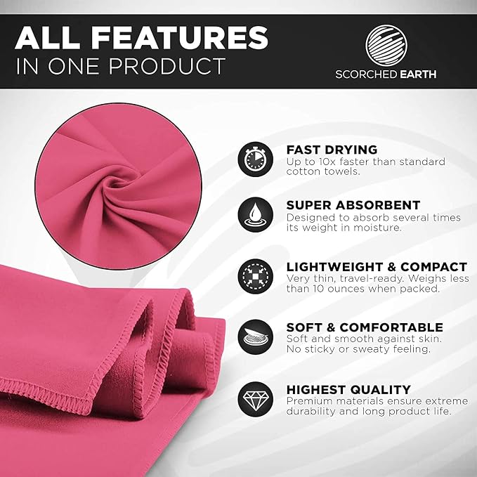 ScorchedEarth Microfiber Travel & Sports Towel Set - Image 2
