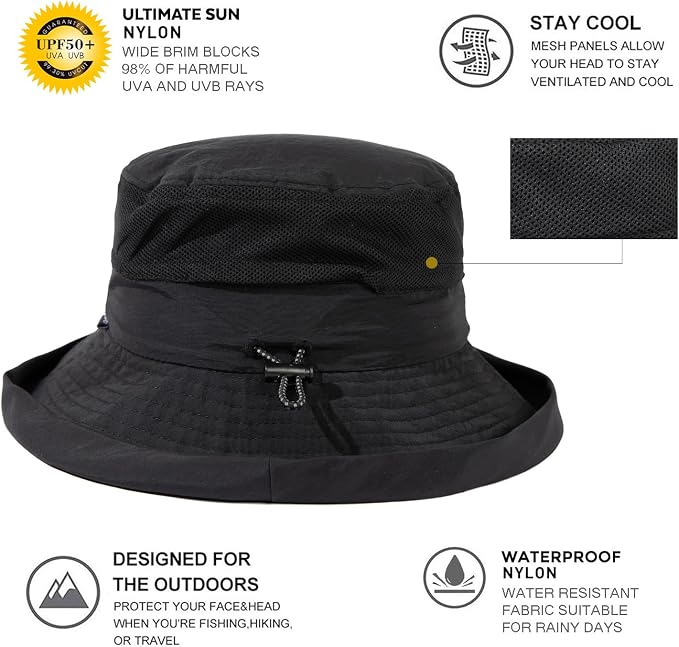 TOP-EX XL/XXL Women’s Wide Brim Bucket Sun Hat - Image 2