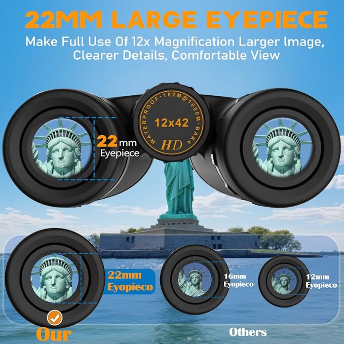 Binoculars for Adults High Powered – 12X42 HD Compact Binoculars for Bird - Image 4