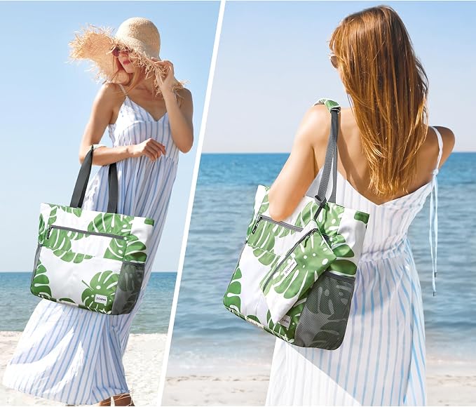 G4Free Beach Bag, Waterproof Sandproof Beach Tote Bag, Large Capacity Foldable - Image 2
