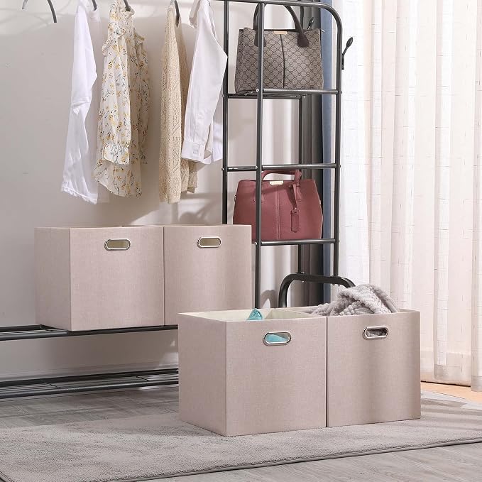 Cube Storage Bins 13×13 Linen Foldable Box - Image 7