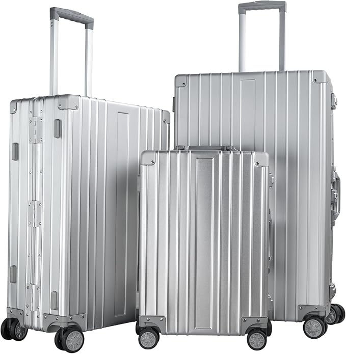 TRAVELKING All Aluminum Luggage Zipperless Hard Shell Luggage Case - Image 5