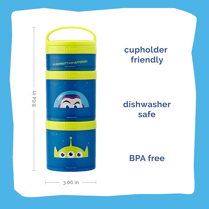 Whiskware Disney Pixar Stackable Polypropylene Snack Containers - Image 2