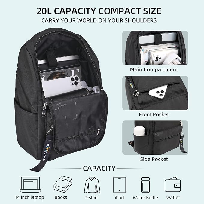 OMOUBOI Casual Daypacks Superbreak Backpack 14 inch Laptop Backpack - Image 6