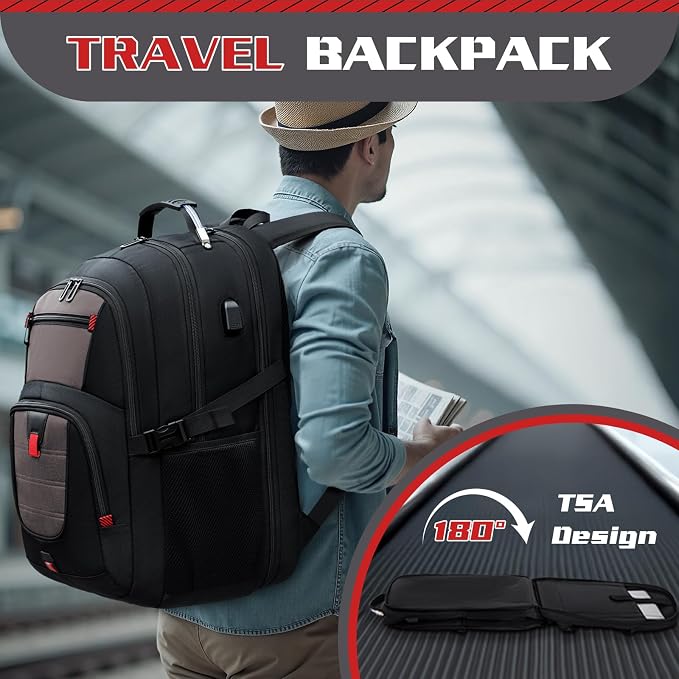 Extra Large Backpack, Travel Backpack, 17.3 Laptop In - Image 5