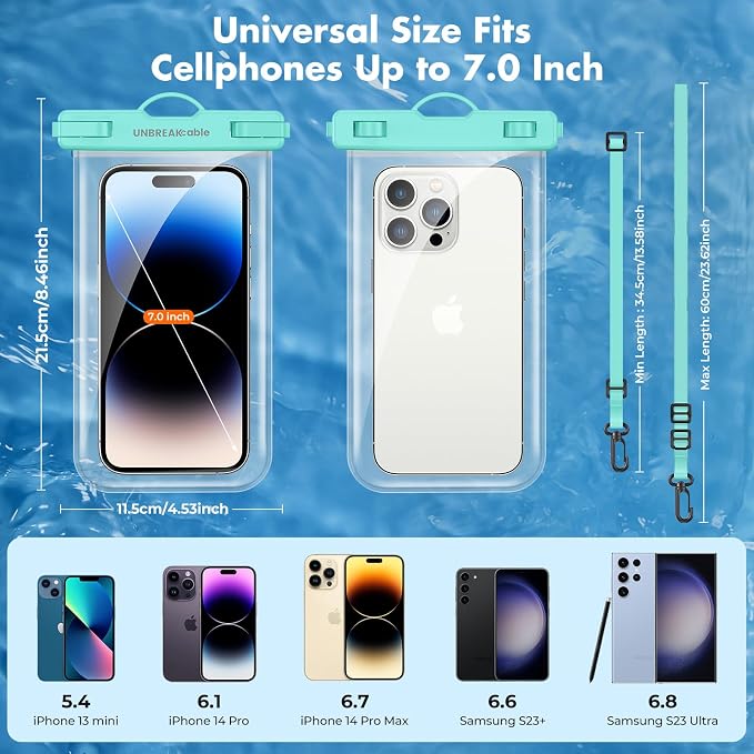 UNBREAKcable Waterproof Phone Pouch-2 Pack IPX8 Waterproof Phone Case - Image 2