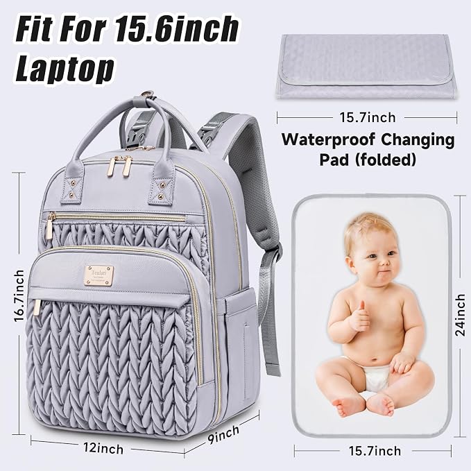 Diaper Bag Backpack, Stylish Baby Diaper Bag, Waterproof Travel Diaper - Image 2