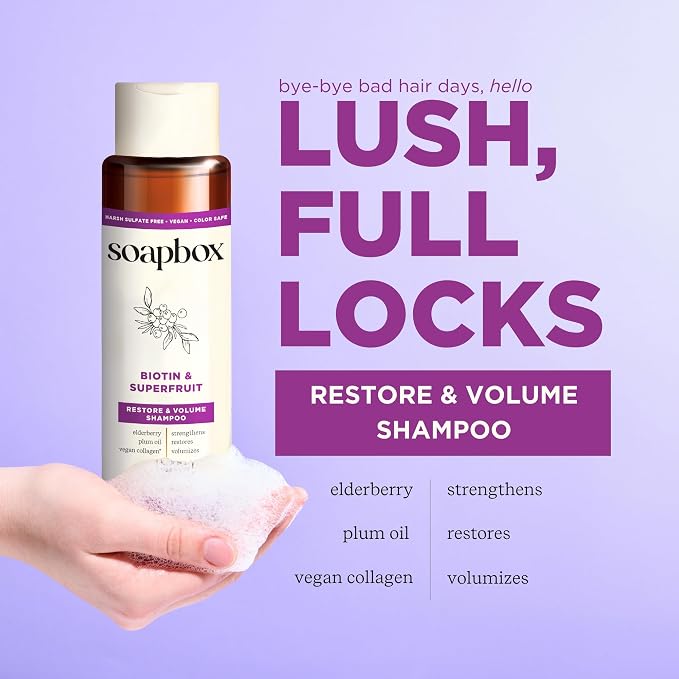 Soapbox Biotin Shampoo, Biotin & Collagen Super Fruit Shampoo - Image 4
