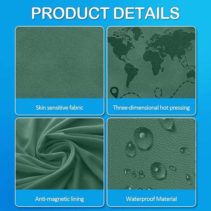 Passport Holders, RFID Blocking Credit Card Holder, PU Leather Passport Holders - Image 4
