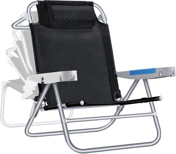 ICECO Backpacking Beach Chairs for Adults, 5 Positions Reclining Chair by ICECO