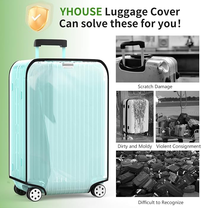 Suitcase Covers For Luggage, 28 Inch Clear PVC Luggage Covers Protector Full - Image 4