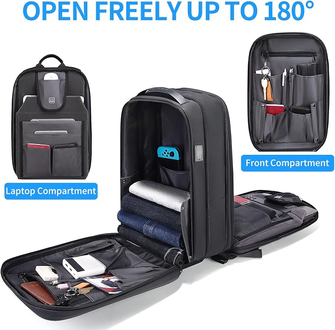 FENRUIEN Gaming Laptop Backpack 15.6 Inch, Expandable Hard Shell Backpack - Image 2