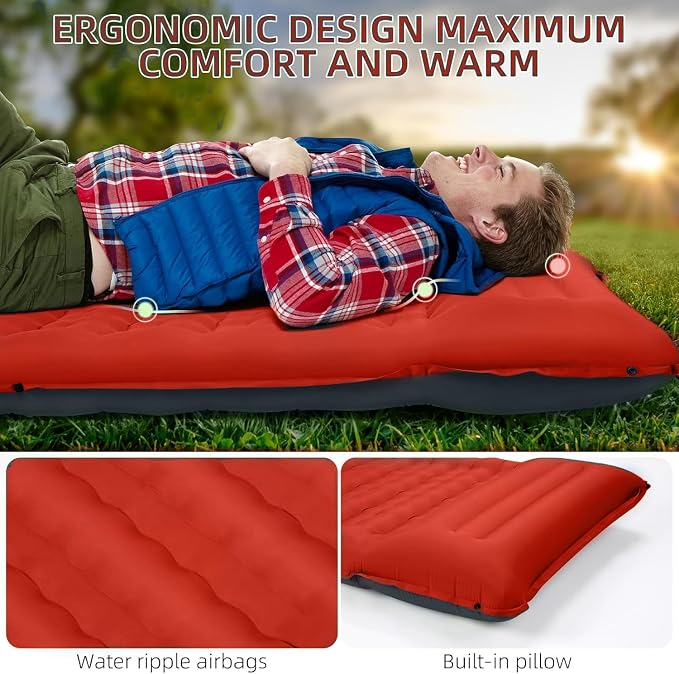 Camping Sleeping Pad, Extra Thick 5 Inch Camping Mat - Image 3