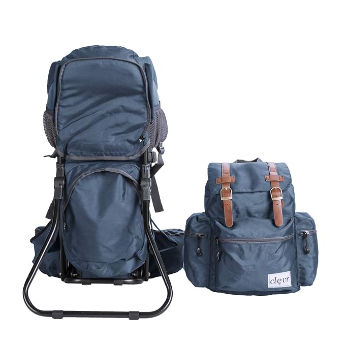 ClevrPlus Urban Explorer Child Carrier Hiking Baby Backpack, Marine Blue - Image 5