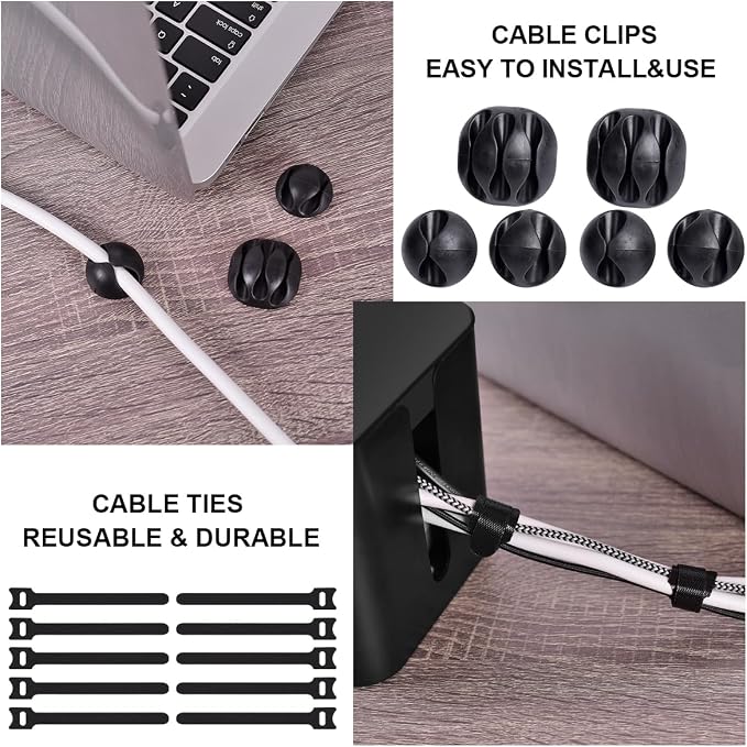 Cable Management Box, 2 Pack Large & Medium Cable Organizer Box - Image 5