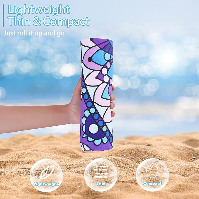 4 Pack Microfiber Oversized Lightweight Beach Towel 71"x32" Extra Thin Large - Image 2