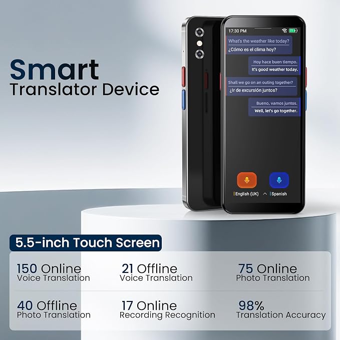 Language Translator Device, 5.5" High-end Upgraded Ai Translator No WiFi Needed - Image 2