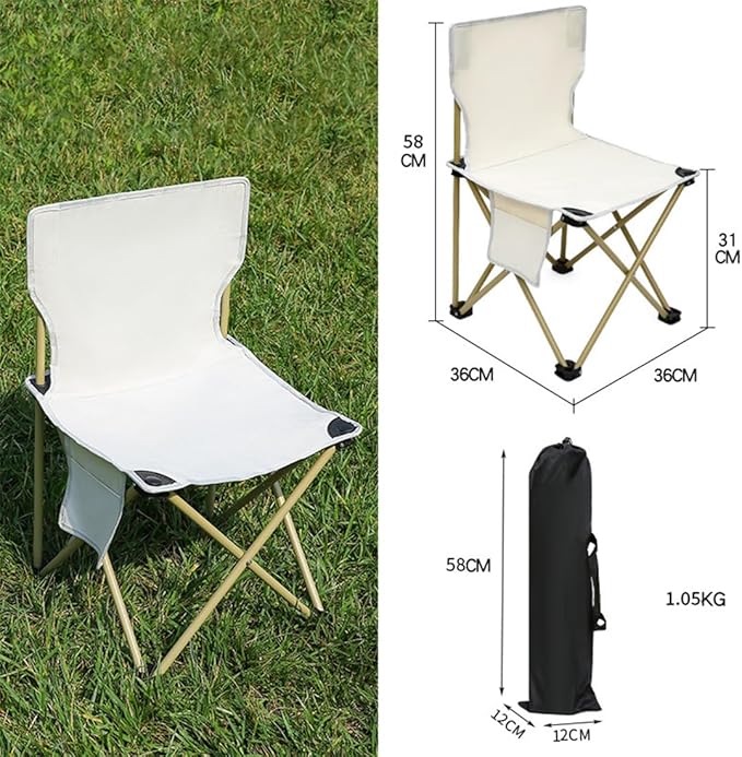 Folding Camping Chair for Small man, Portable Outdoor Backpacking Chair for - Image 3