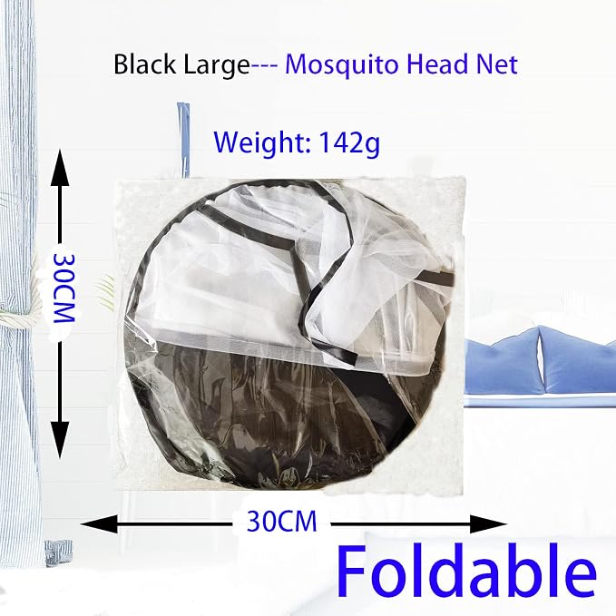 CMINGJ Portable Mosquito Head Net Foldable Pop-Up Travel Essentials Mosquito Net - Image 5