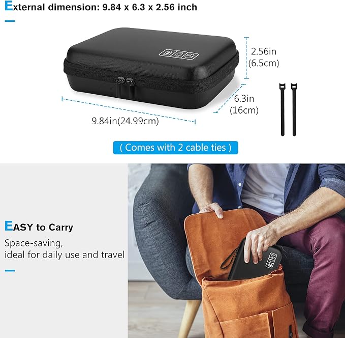 ProCase Hard Travel Electronic Organizer Case - Image 6